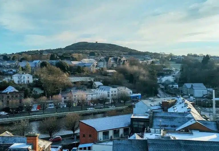 Enniscorthy with vinegar hill in background