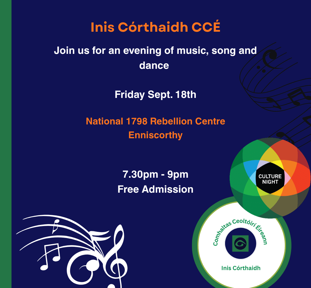 Inis Córthaidh CCÉ Culture Night Sept 2026 Instagram Post